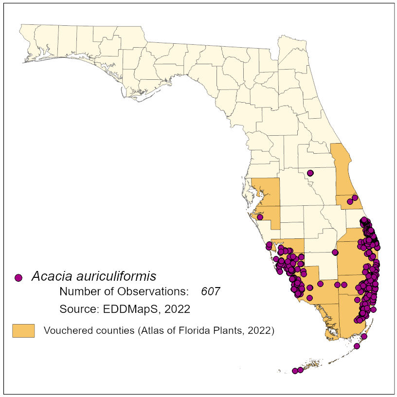 Map of species distribution