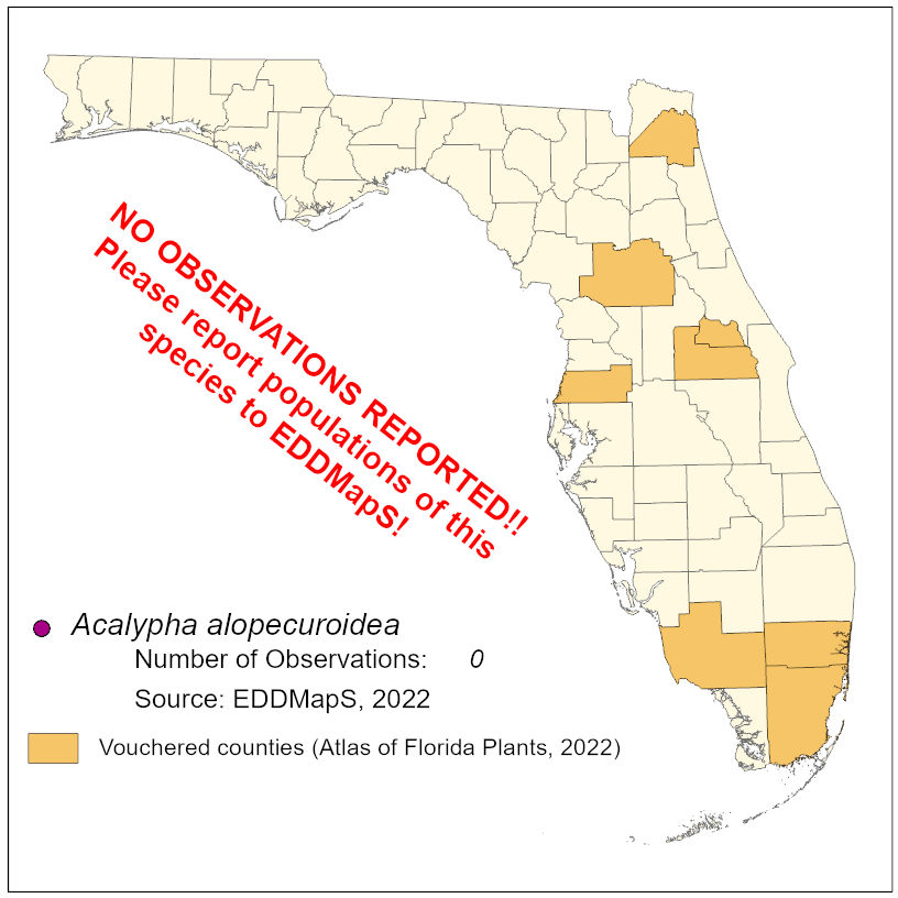 Map of species distribution