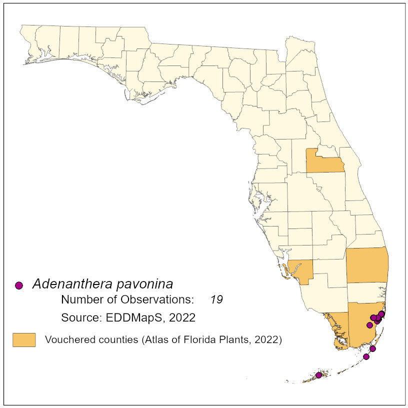 Map of species distribution