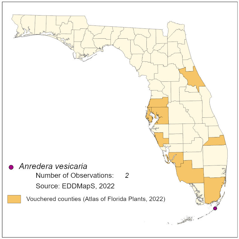 Map of species distribution