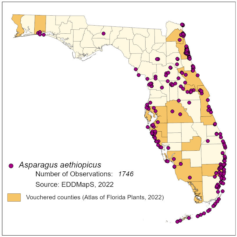 Map of species distribution