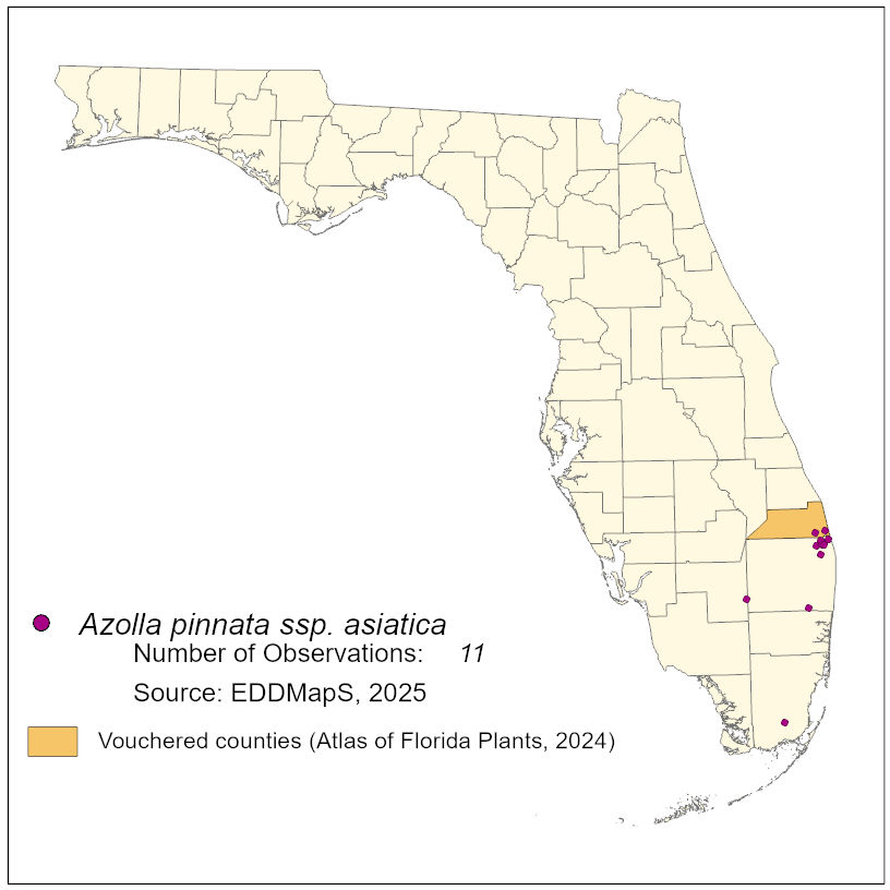 Map of species distribution