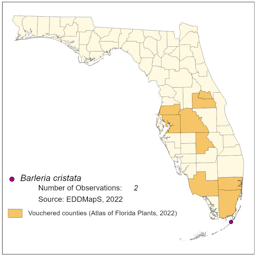 Map of species distribution