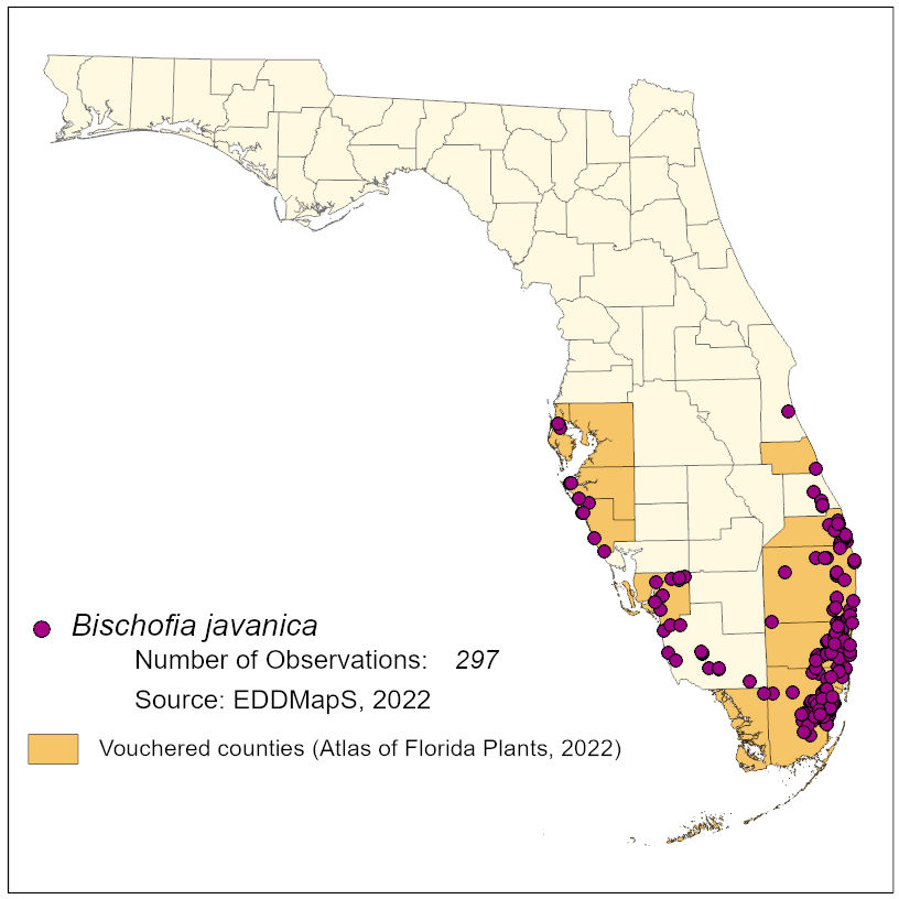 Map of species distribution