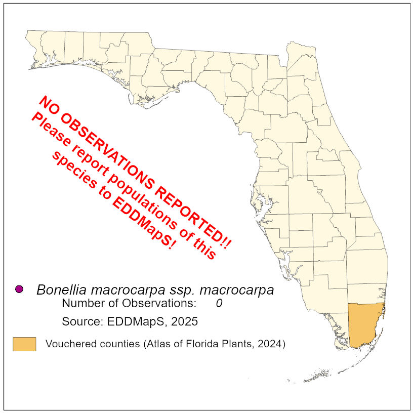 Map of species distribution