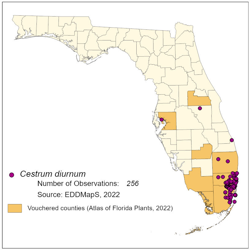 Map of species distribution