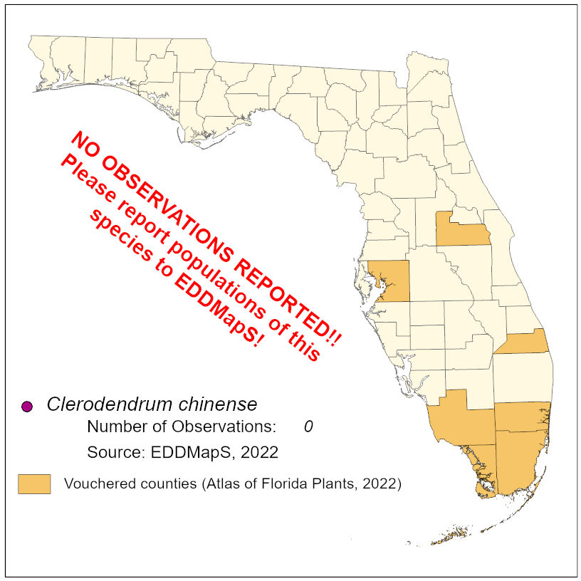 Map of species distribution