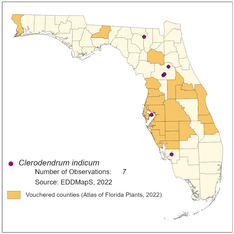 Map of species distribution