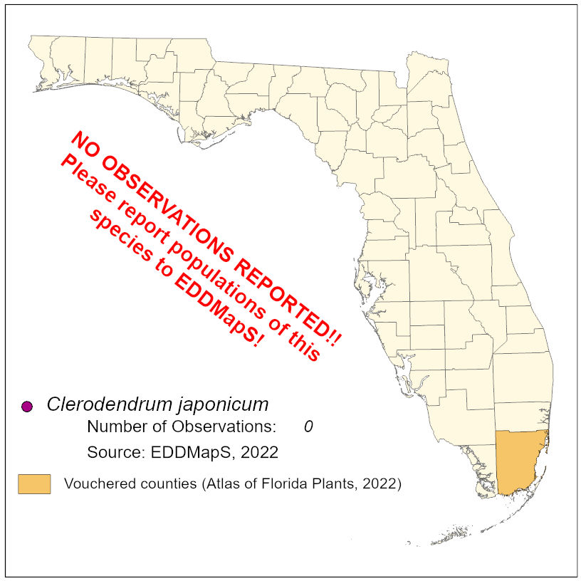 Map of species distribution