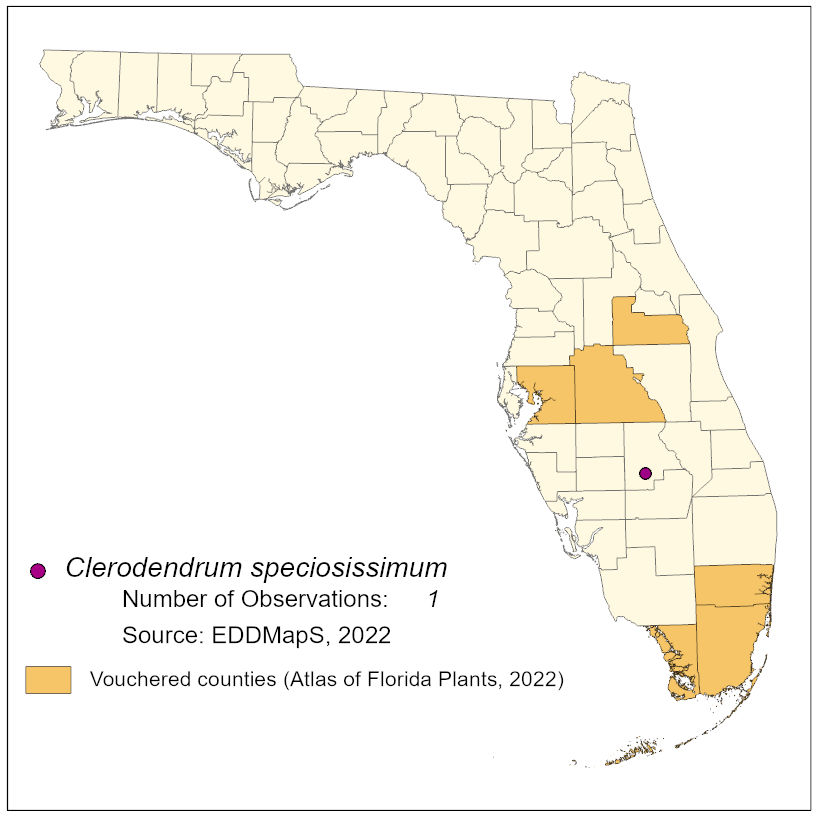 Map of species distribution