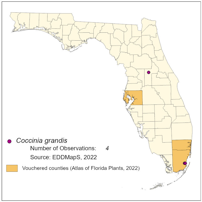 Map of species distribution