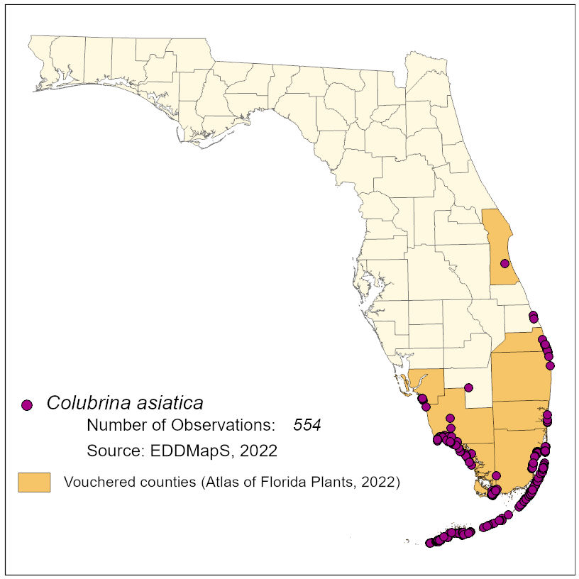 Map of species distribution