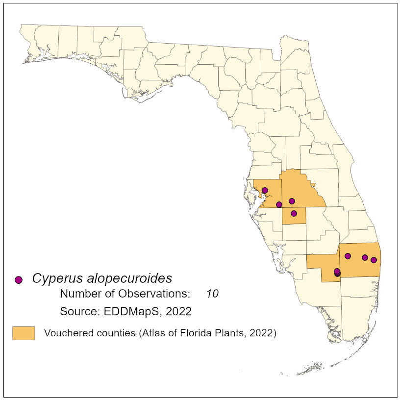 Map of species distribution