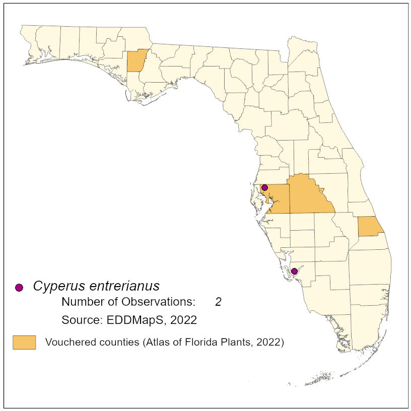 Map of species distribution