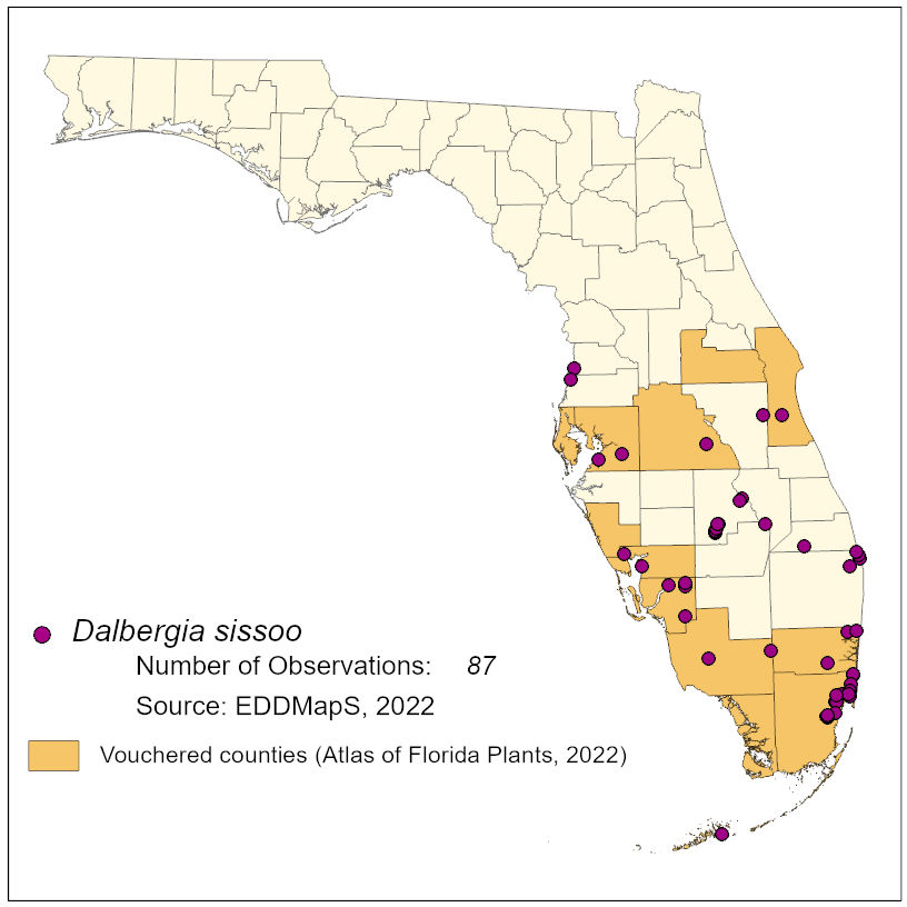 Map of species distribution