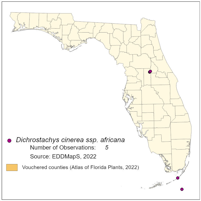 Map of species distribution