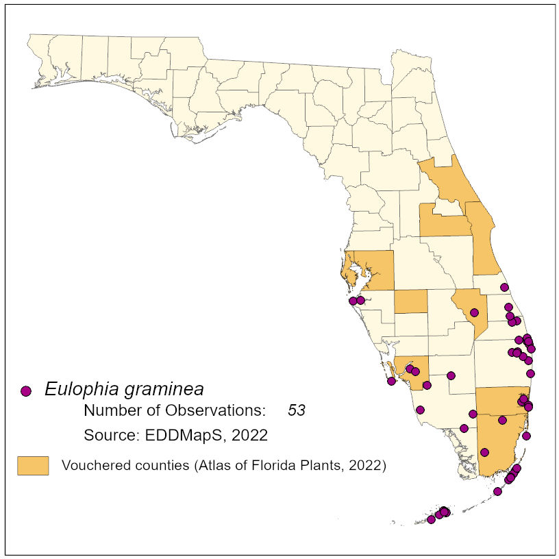 Map of species distribution