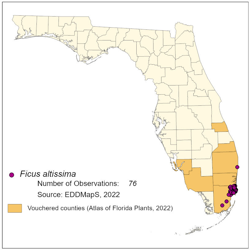 Map of species distribution