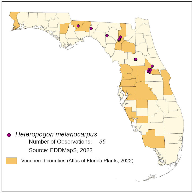 Map of species distribution