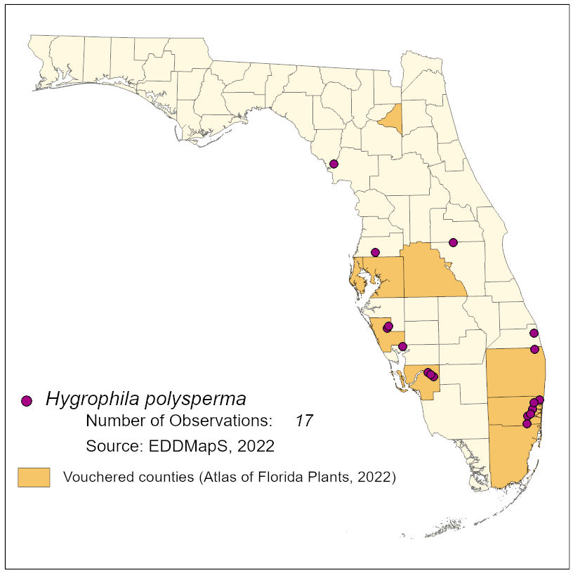 Map of species distribution