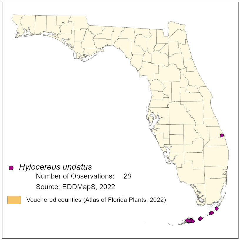 Map of species distribution