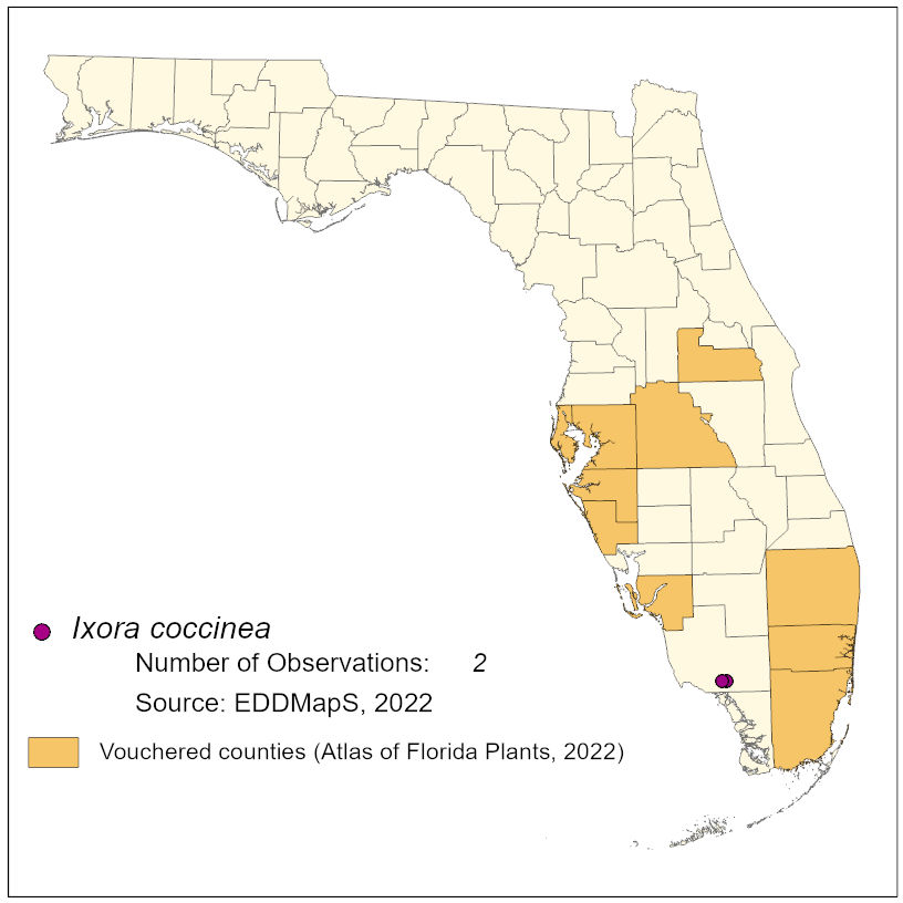 Map of species distribution