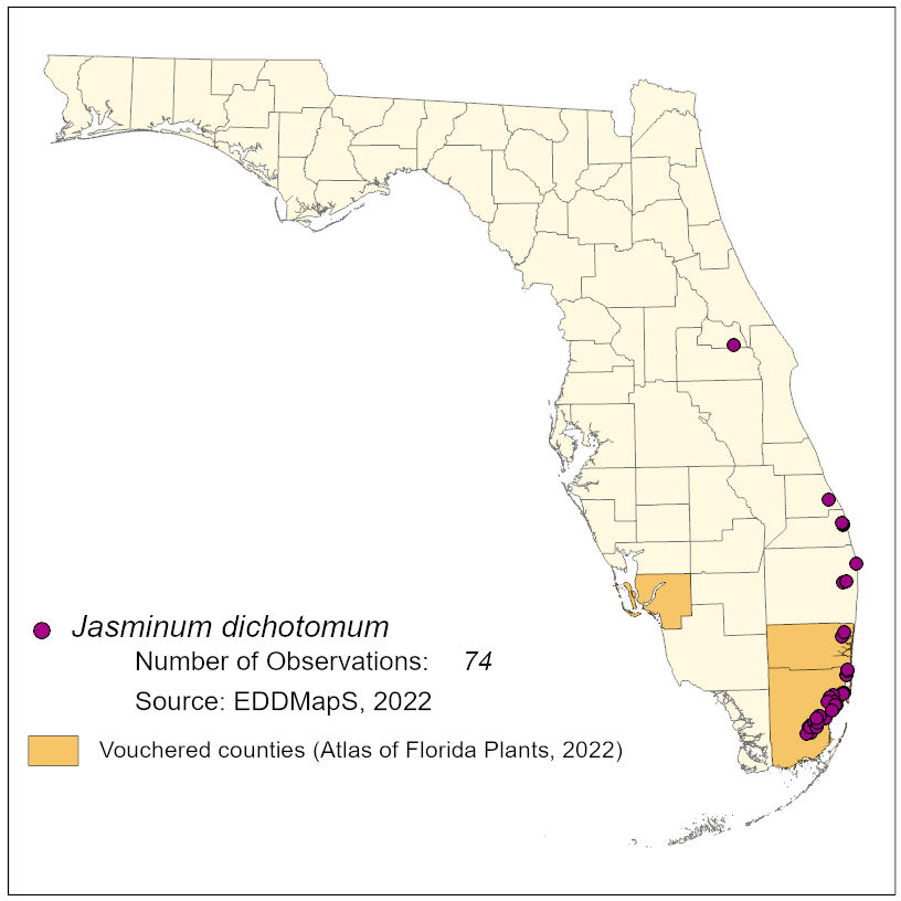 Map of species distribution