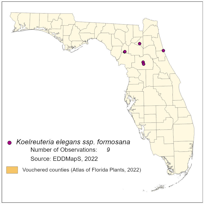 Map of species distribution