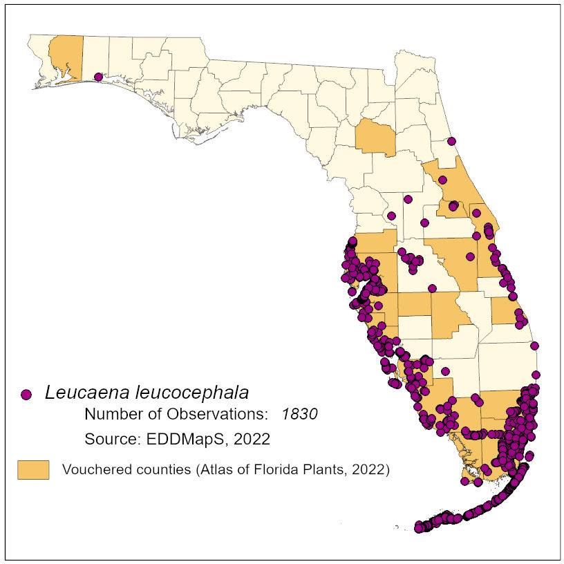 Map of species distribution