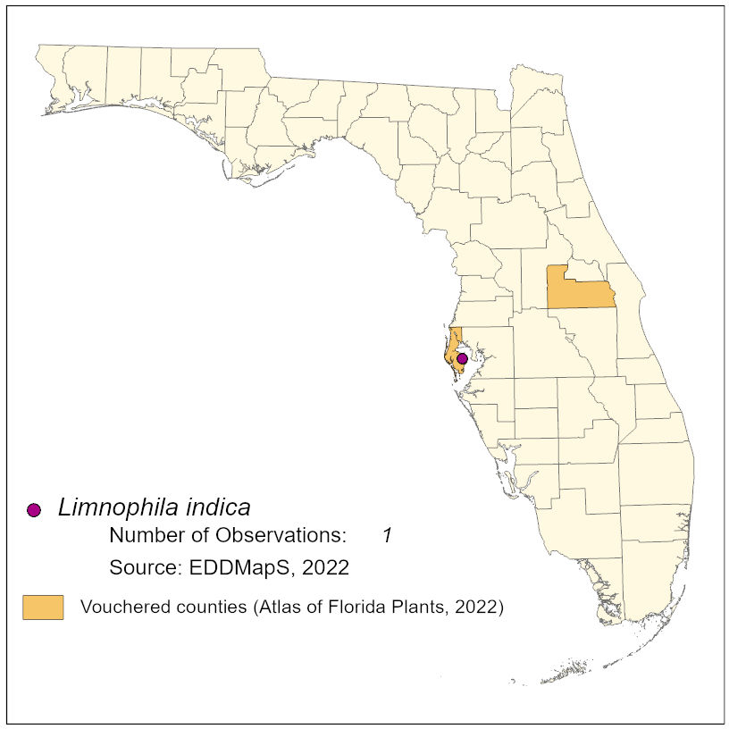 Map of species distribution