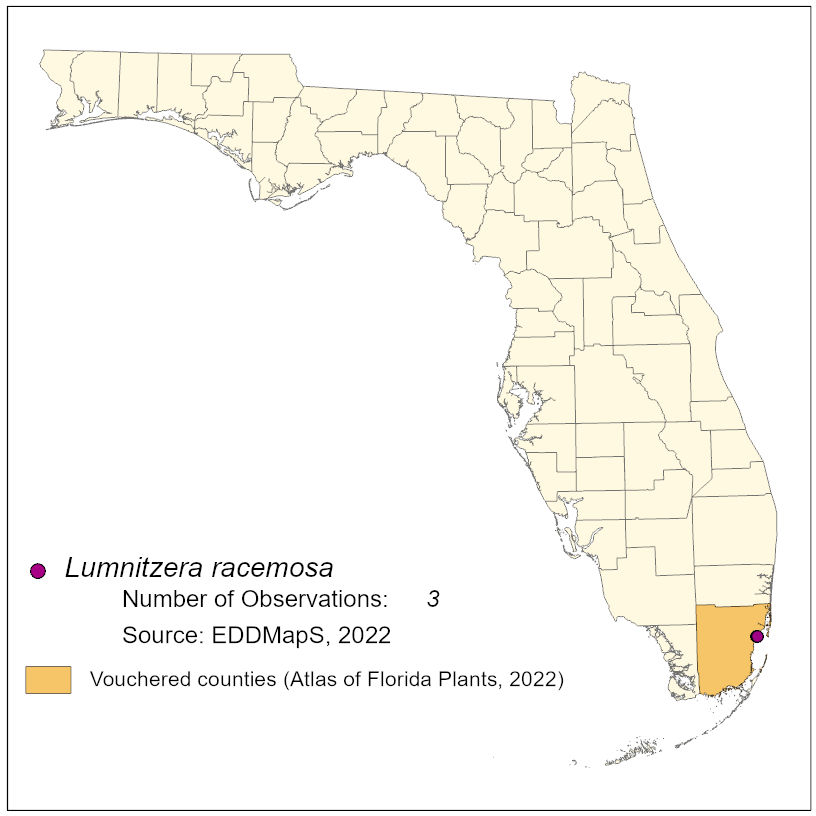 Map of species distribution