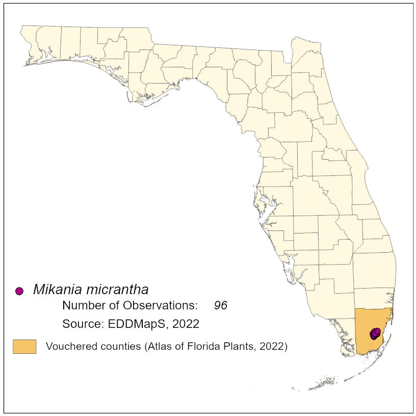 Map of species distribution