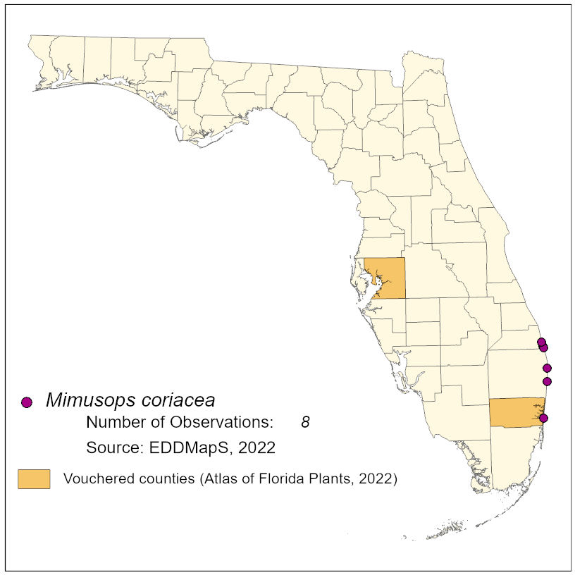 Map of species distribution