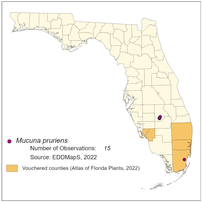 Map of species distribution