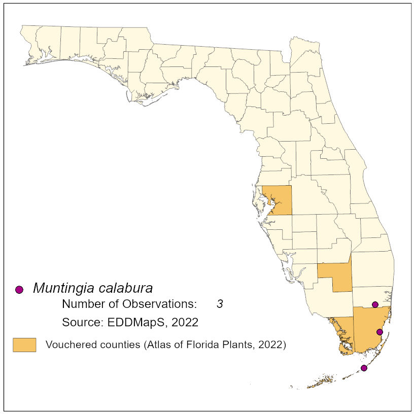 Map of species distribution