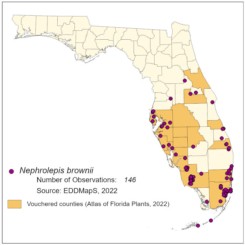 Map of species distribution