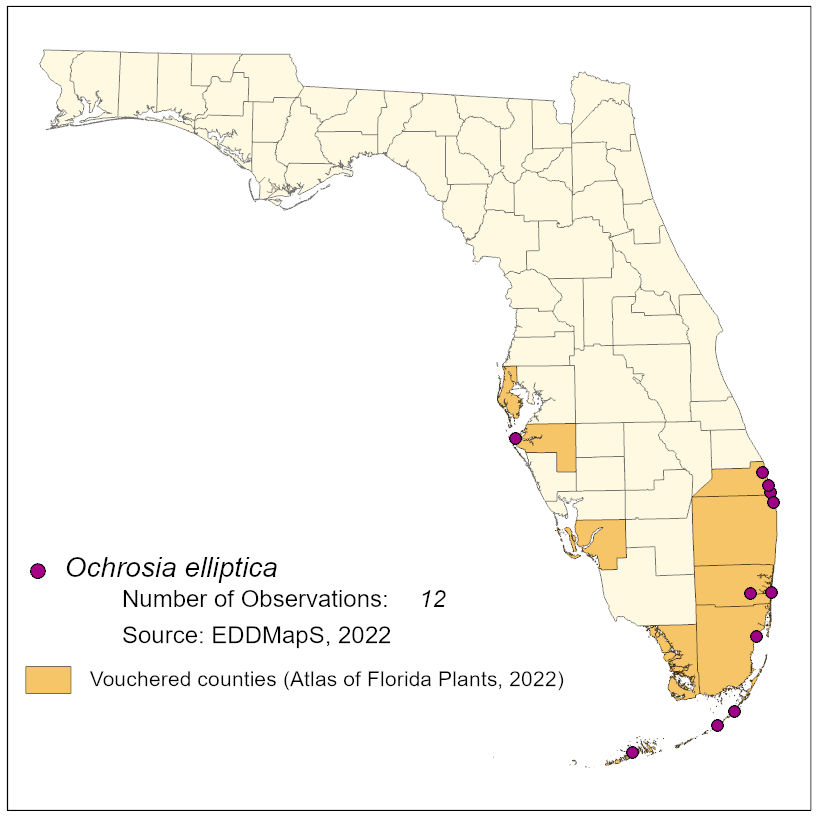 Map of species distribution