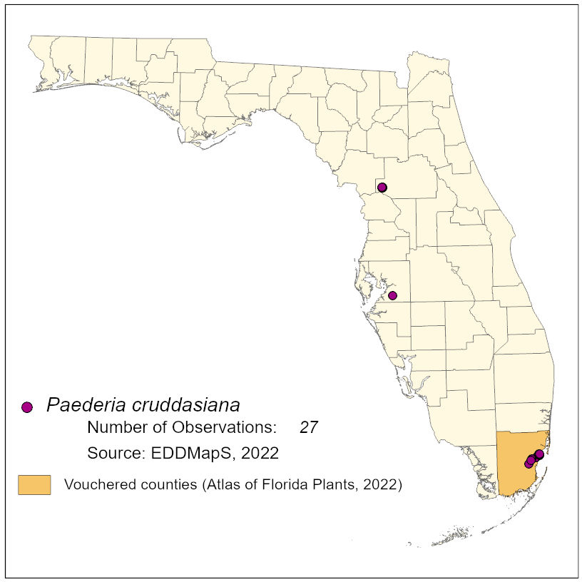 Map of species distribution