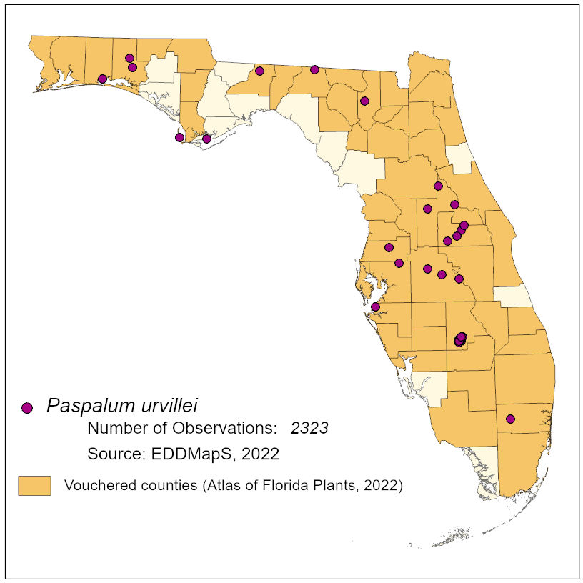 Map of species distribution