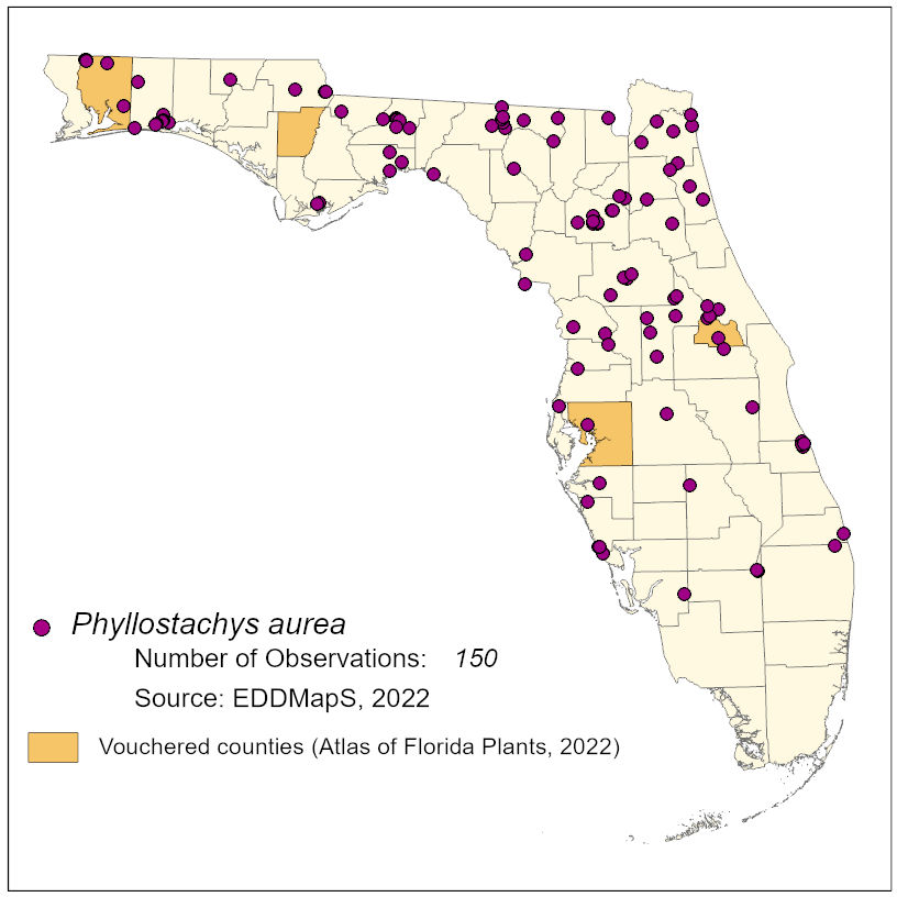 Map of species distribution