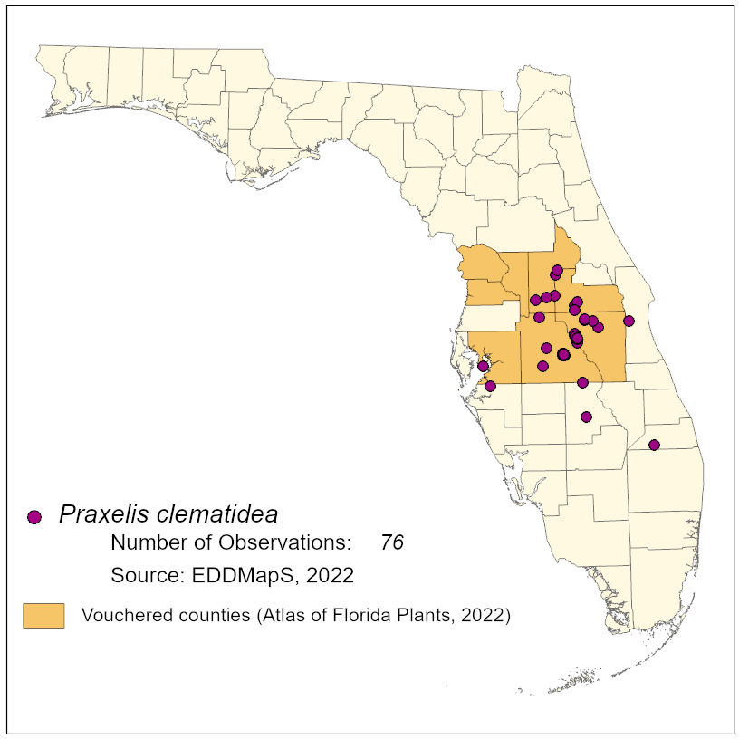 Map of species distribution