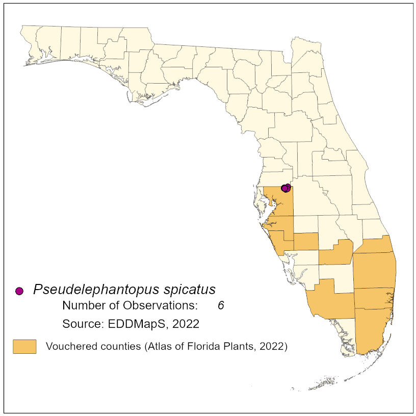 Map of species distribution