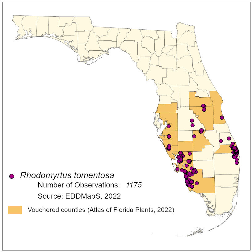 Map of species distribution