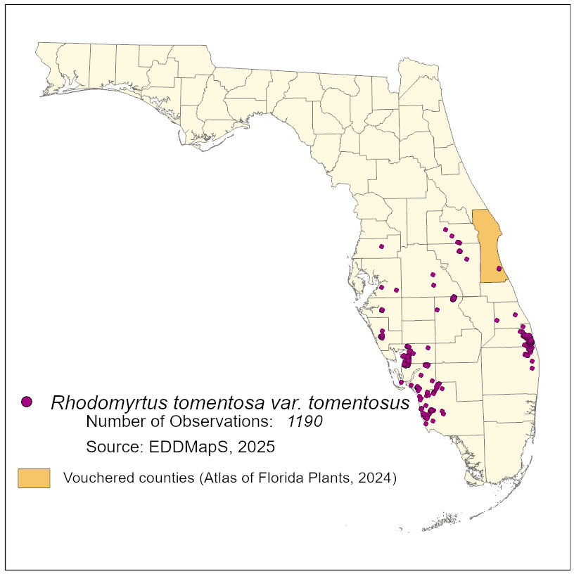 Map of species distribution