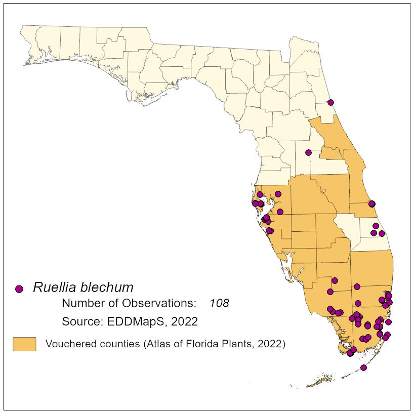 Map of species distribution