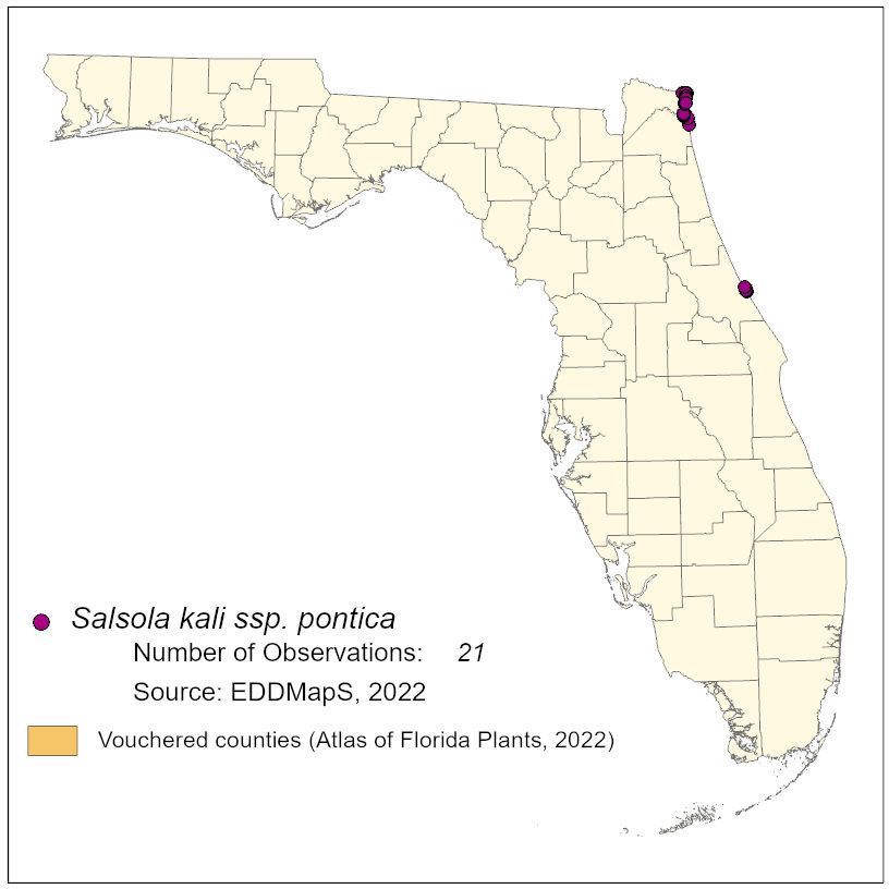 Map of species distribution