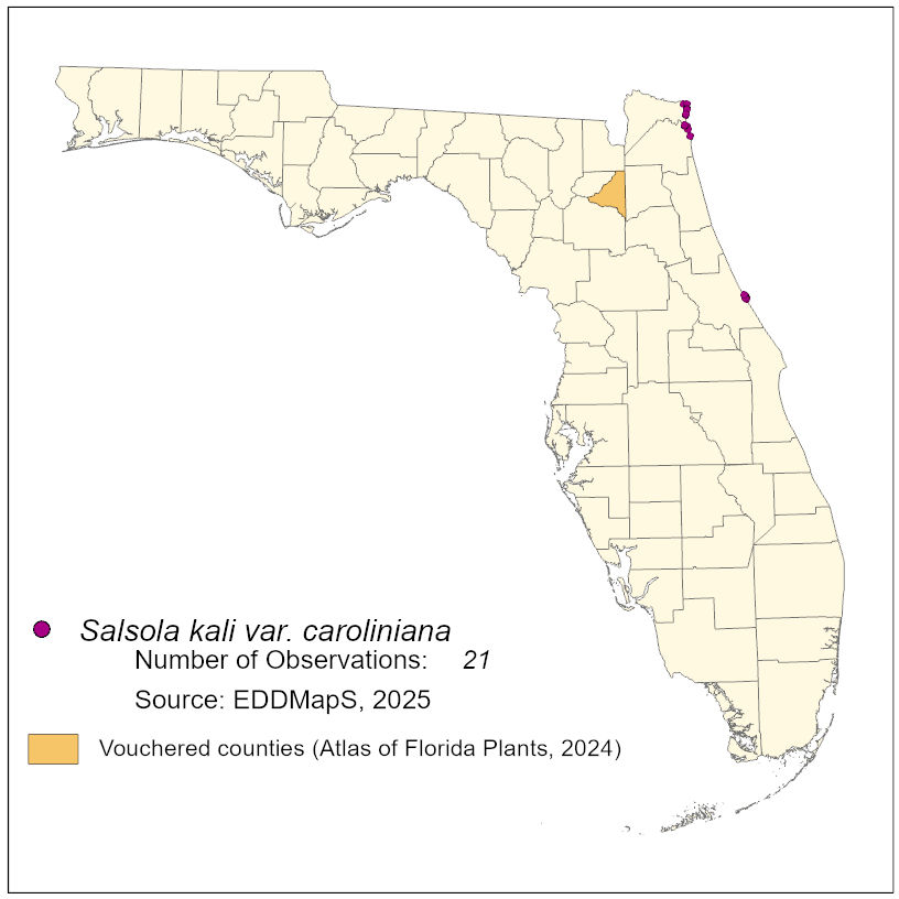 Map of species distribution