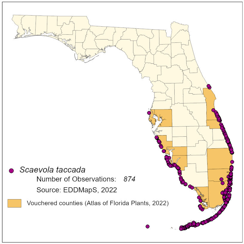 Map of species distribution