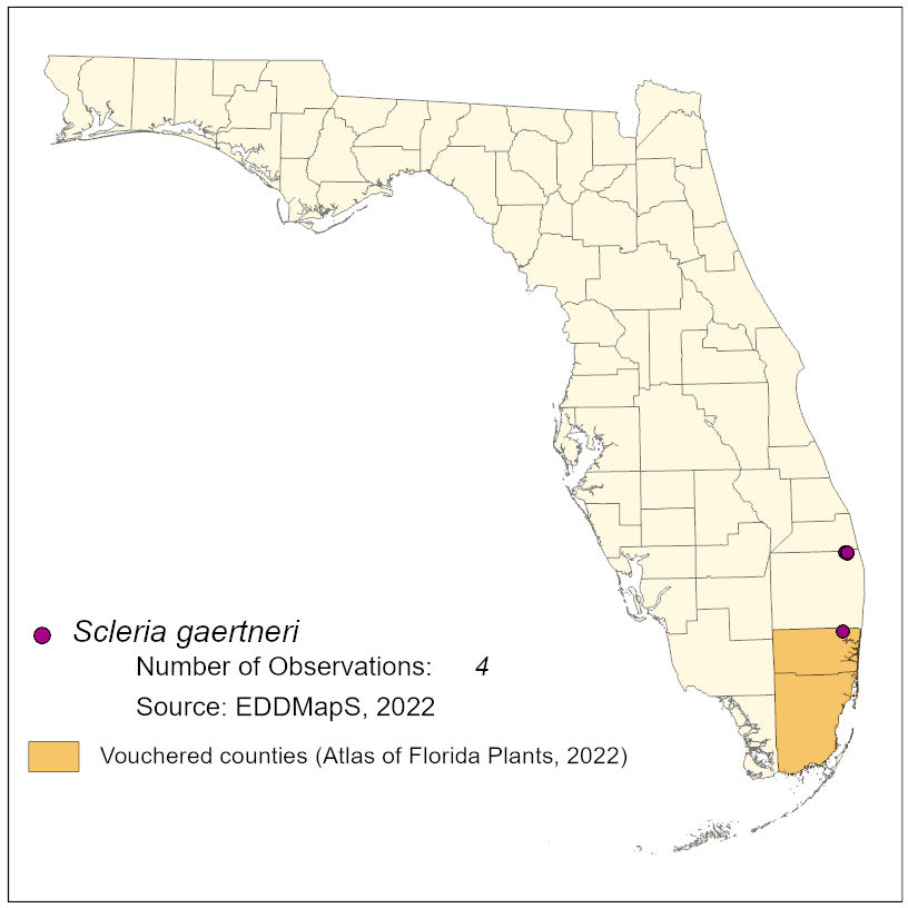 Map of species distribution