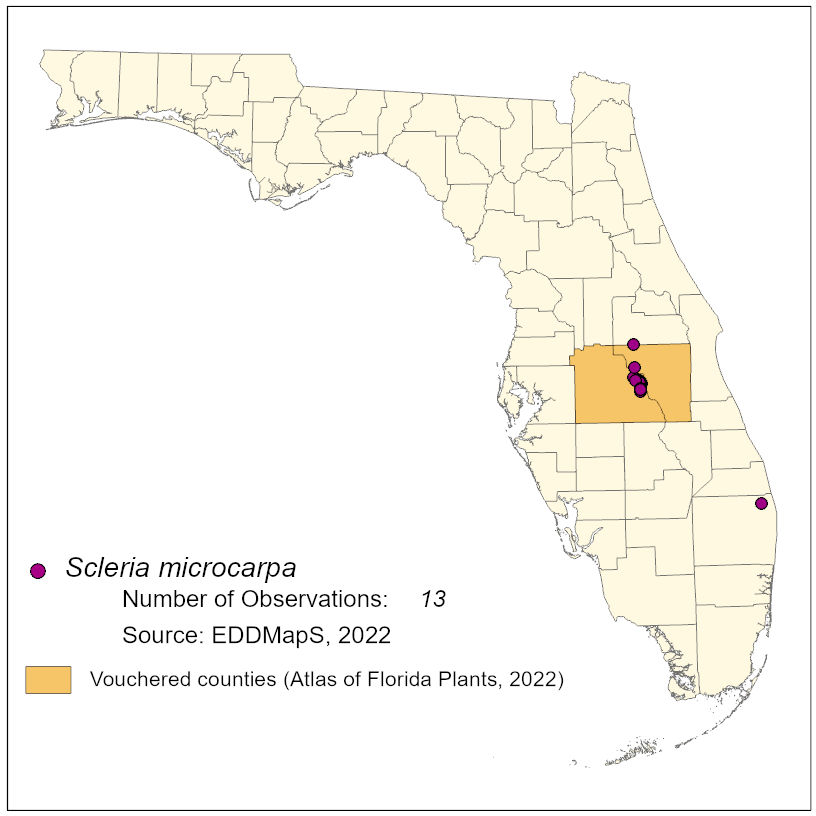 Map of species distribution